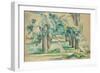 Avenue of Chestnut Trees at the Jas De Bouffan-Paul Cézanne-Framed Giclee Print