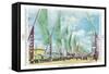 Avenue of Flags, Chicago World Fair-null-Framed Stretched Canvas