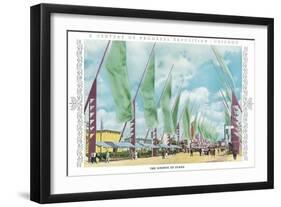 Avenue of Flags, Chicago World Fair-null-Framed Art Print