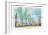 Avenue of Flags, Chicago World Fair-null-Framed Art Print