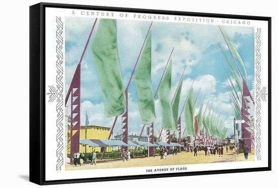 Avenue of Flags, Chicago World Fair-null-Framed Stretched Canvas