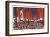 Avenue of Flags, Chicago World's Fair-null-Framed Art Print