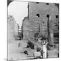 Avenue of Sacred Images after Excavation, Karnak, Thebes, Egypt, C1900-Underwood & Underwood-Mounted Photographic Print