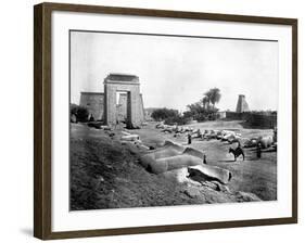 Avenue of Sphinxes, Karnak, Egypt, 1893-John L Stoddard-Framed Giclee Print