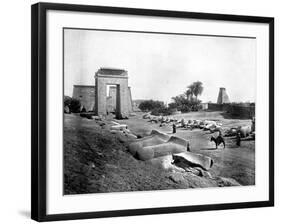 Avenue of Sphinxes, Karnak, Egypt, 1893-John L Stoddard-Framed Giclee Print