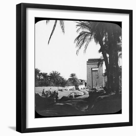 Avenue of Sphinxes, Karnak, Egypt, C1890-Newton & Co-Framed Photographic Print