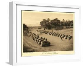 Avenue of Sphinxes, Karnak-null-Framed Art Print