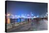 Avenue of Stars at Night, Hong Kong, China, Asia-Andy Brandl-Stretched Canvas