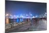 Avenue of Stars at Night, Hong Kong, China, Asia-Andy Brandl-Mounted Photographic Print