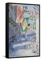 Avenue of the Allies: Brazil, Belgium, 1918-Childe Hassam-Framed Stretched Canvas