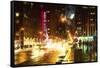 Avenue of the Americas by Night-Philippe Hugonnard-Framed Stretched Canvas