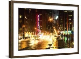 Avenue of the Americas by Night-Philippe Hugonnard-Framed Giclee Print