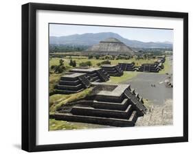 Avenue of the Dead and the Pyramid of the Sun in Background, North of Mexico City, Mexico-Robert Harding-Framed Photographic Print