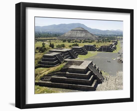 Avenue of the Dead and the Pyramid of the Sun in Background, North of Mexico City, Mexico-Robert Harding-Framed Photographic Print