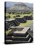 Avenue of the Dead and the Pyramid of the Sun in Background, North of Mexico City, Mexico-Robert Harding-Stretched Canvas