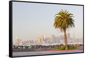 Avenue of the Palma, Treasure Island, Skyline San Francisco, California, Usa-Rainer Mirau-Framed Stretched Canvas