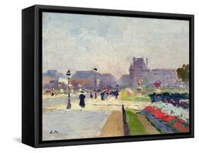 Avenue Paul Deroulede, Tuileries, Paris-Jules Ernest Renoux-Framed Stretched Canvas