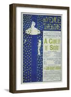 Avenue Theater, a Comedy of Sighs!, 1894-Aubrey Beardsley-Framed Giclee Print