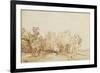 Avenue with a Footpath and a Farmhouse on the Left-Rembrandt van Rijn-Framed Giclee Print