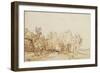 Avenue with a Footpath and a Farmhouse on the Left-Rembrandt van Rijn-Framed Giclee Print