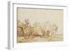 Avenue with a Footpath and a Farmhouse on the Left-Rembrandt van Rijn-Framed Giclee Print