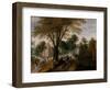 Avenue with an Elegant Horseman, 16Th-17Th Century (Oil on Panel)-Sebastian Vrancx-Framed Giclee Print