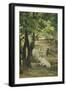 Avenue with Oxen and Stonebreaker-Giovanni Fattori-Framed Giclee Print