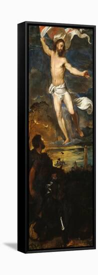 Averoldi Polyptych - detail (Christ Risen)-Titian (Tiziano Vecelli)-Framed Stretched Canvas