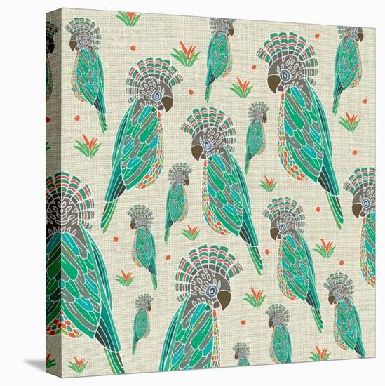 Aves, Loro De Abanico-Belen Mena-Stretched Canvas