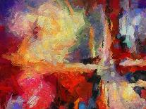 Abstract Art Background. Oil on Canvas. Warm Colors. Soft Brushstrokes of Paint. Modern Art. Contem-Avgust Avgustus-Premium Giclee Print