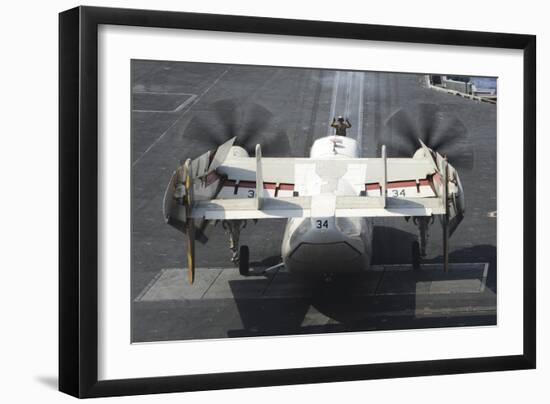 Aviation Boatswain's Mate Directs a C-2A Greyhound onto the Catapult-null-Framed Photographic Print