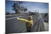 Aviation Boatswain's Mate Directs an F-A-18E Super Hornet-null-Mounted Photographic Print