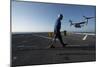 Aviation Boatswain's Mate Prepares to Chock and Chain an MV-22 Osprey-null-Mounted Photographic Print