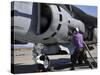 Aviation Fuel Technician Attaches a Fuel Line to an Av-8B Harrier-null-Stretched Canvas