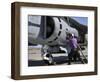 Aviation Fuel Technician Attaches a Fuel Line to an Av-8B Harrier-null-Framed Photographic Print