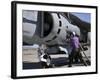 Aviation Fuel Technician Attaches a Fuel Line to an Av-8B Harrier-null-Framed Photographic Print