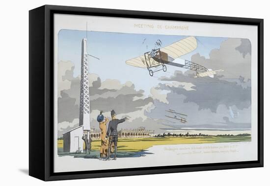 Aviation Meeting at Champagne, published by Mabileau, Paris, 1910-Marguerite Montaut-Framed Stretched Canvas