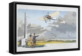 Aviation Meeting at Champagne, published by Mabileau, Paris, 1910-Marguerite Montaut-Framed Stretched Canvas