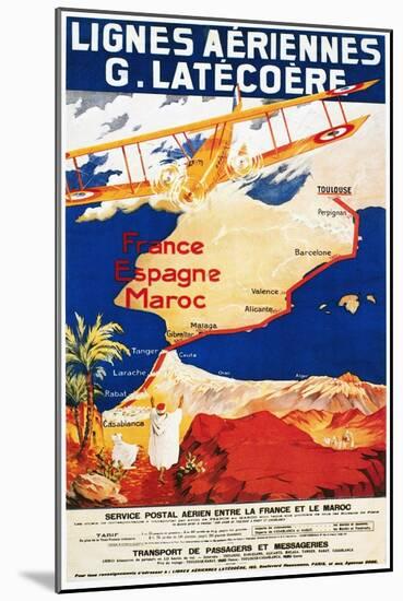 Aviation Poster, 1921-null-Mounted Giclee Print