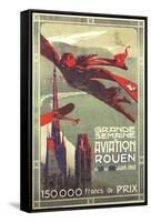 Aviation Weekend At Rouen, 150,000 Franc Prize-Georges Villa-Framed Stretched Canvas