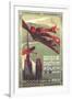 Aviation Weekend At Rouen, 150,000 Franc Prize-Georges Villa-Framed Art Print