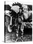 Aviator Charles Lindbergh Posing in Front of His Plane "The Spirit of St. Louis."-null-Stretched Canvas