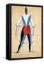 Aviator. Costume Design for the Opera Victory over the Sun by A. Kruchenykh Par Malevich, Kasimir S-Kazimir Severinovich Malevich-Framed Stretched Canvas