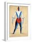 Aviator. Costume Design for the Opera Victory over the Sun by A. Kruchenykh Par Malevich, Kasimir S-Kazimir Severinovich Malevich-Framed Giclee Print