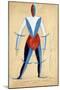 Aviator. Costume Design for the Opera Victory over the Sun by A. Kruchenykh Par Malevich, Kasimir S-Kazimir Severinovich Malevich-Mounted Giclee Print