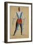 Aviator, Costume Design for the Opera Victory over the Sun by Aleksei Kruchenykh, 1913 (Ink, Gouach-Kazimir Severinovich Malevich-Framed Giclee Print