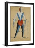 Aviator, Costume Design for the Opera Victory over the Sun by Aleksei Kruchenykh, 1913 (Ink, Gouach-Kazimir Severinovich Malevich-Framed Giclee Print