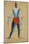 Aviator, Costume Design for the Opera Victory over the Sun by Aleksei Kruchenykh, 1913 (Ink, Gouach-Kazimir Severinovich Malevich-Mounted Giclee Print