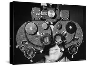 Aviator Getting His Eyes Examined-Carl Mydans-Stretched Canvas