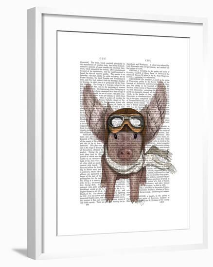 Aviator Piggy-Fab Funky-Framed Art Print